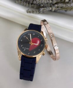 Kadın Sevgili Saati Sert Silikon Kordon