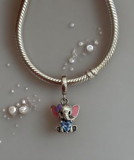 925 Ayar Gümüş Fil Charm